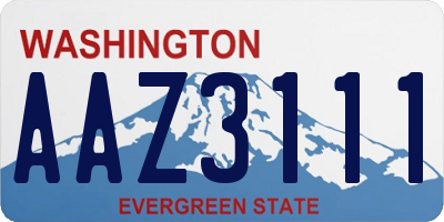 WA license plate AAZ3111