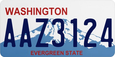 WA license plate AAZ3124