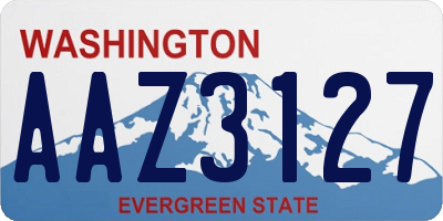 WA license plate AAZ3127