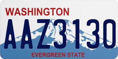 WA license plate AAZ3130