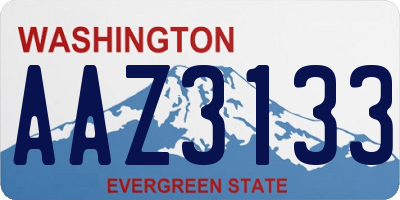 WA license plate AAZ3133