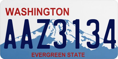 WA license plate AAZ3134