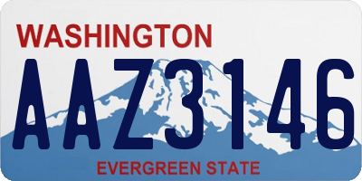 WA license plate AAZ3146