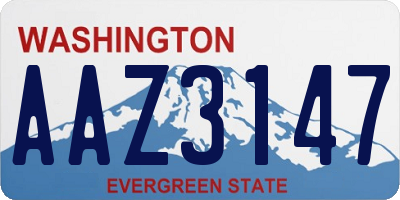 WA license plate AAZ3147