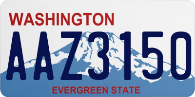 WA license plate AAZ3150