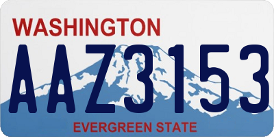 WA license plate AAZ3153