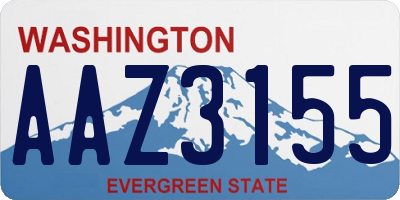 WA license plate AAZ3155