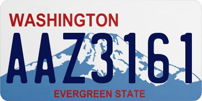 WA license plate AAZ3161