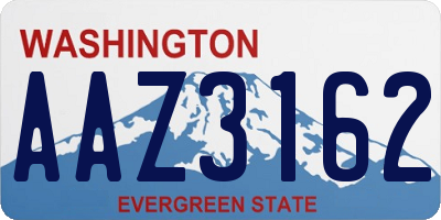 WA license plate AAZ3162
