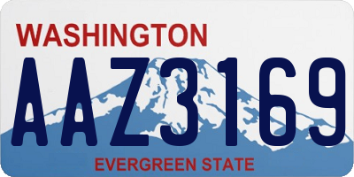WA license plate AAZ3169
