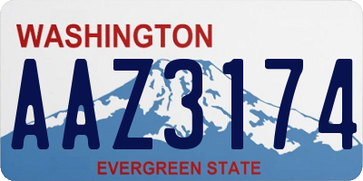 WA license plate AAZ3174
