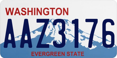 WA license plate AAZ3176