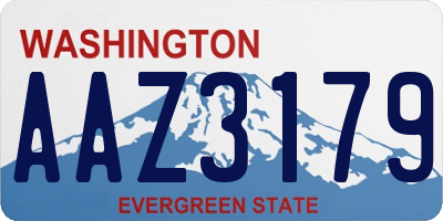 WA license plate AAZ3179