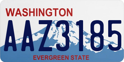 WA license plate AAZ3185