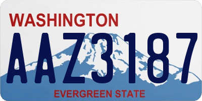 WA license plate AAZ3187