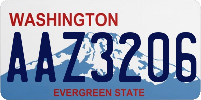WA license plate AAZ3206