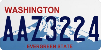 WA license plate AAZ3224