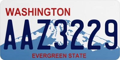 WA license plate AAZ3229