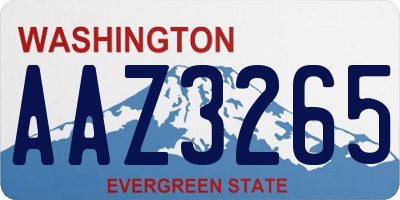 WA license plate AAZ3265