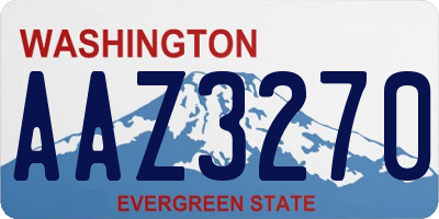 WA license plate AAZ3270