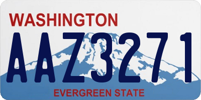 WA license plate AAZ3271