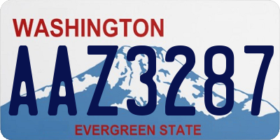 WA license plate AAZ3287