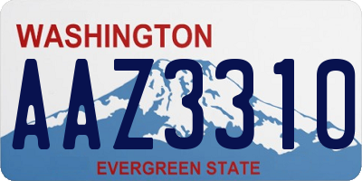 WA license plate AAZ3310