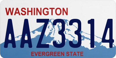 WA license plate AAZ3314