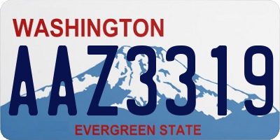 WA license plate AAZ3319