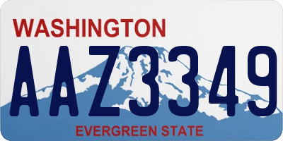 WA license plate AAZ3349