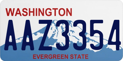 WA license plate AAZ3354