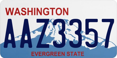 WA license plate AAZ3357