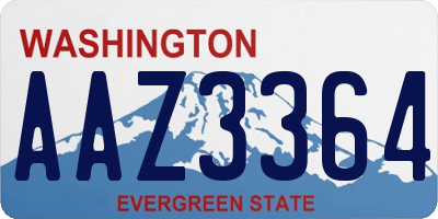 WA license plate AAZ3364
