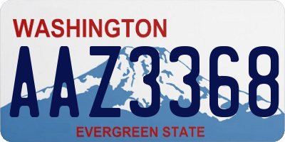 WA license plate AAZ3368