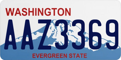 WA license plate AAZ3369