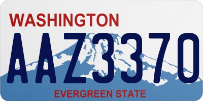 WA license plate AAZ3370