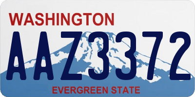 WA license plate AAZ3372
