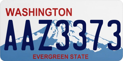 WA license plate AAZ3373