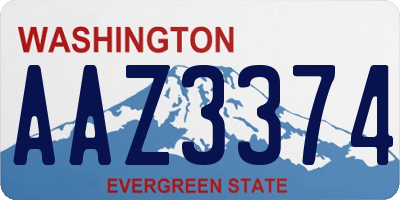 WA license plate AAZ3374