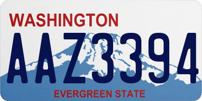 WA license plate AAZ3394