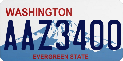 WA license plate AAZ3400