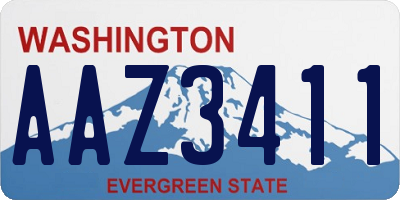 WA license plate AAZ3411
