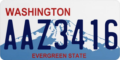 WA license plate AAZ3416
