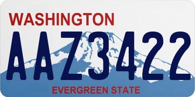 WA license plate AAZ3422