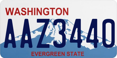 WA license plate AAZ3440