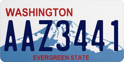 WA license plate AAZ3441