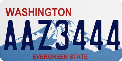 WA license plate AAZ3444