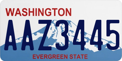 WA license plate AAZ3445