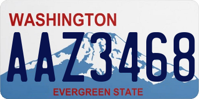 WA license plate AAZ3468