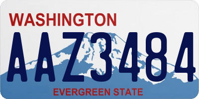 WA license plate AAZ3484